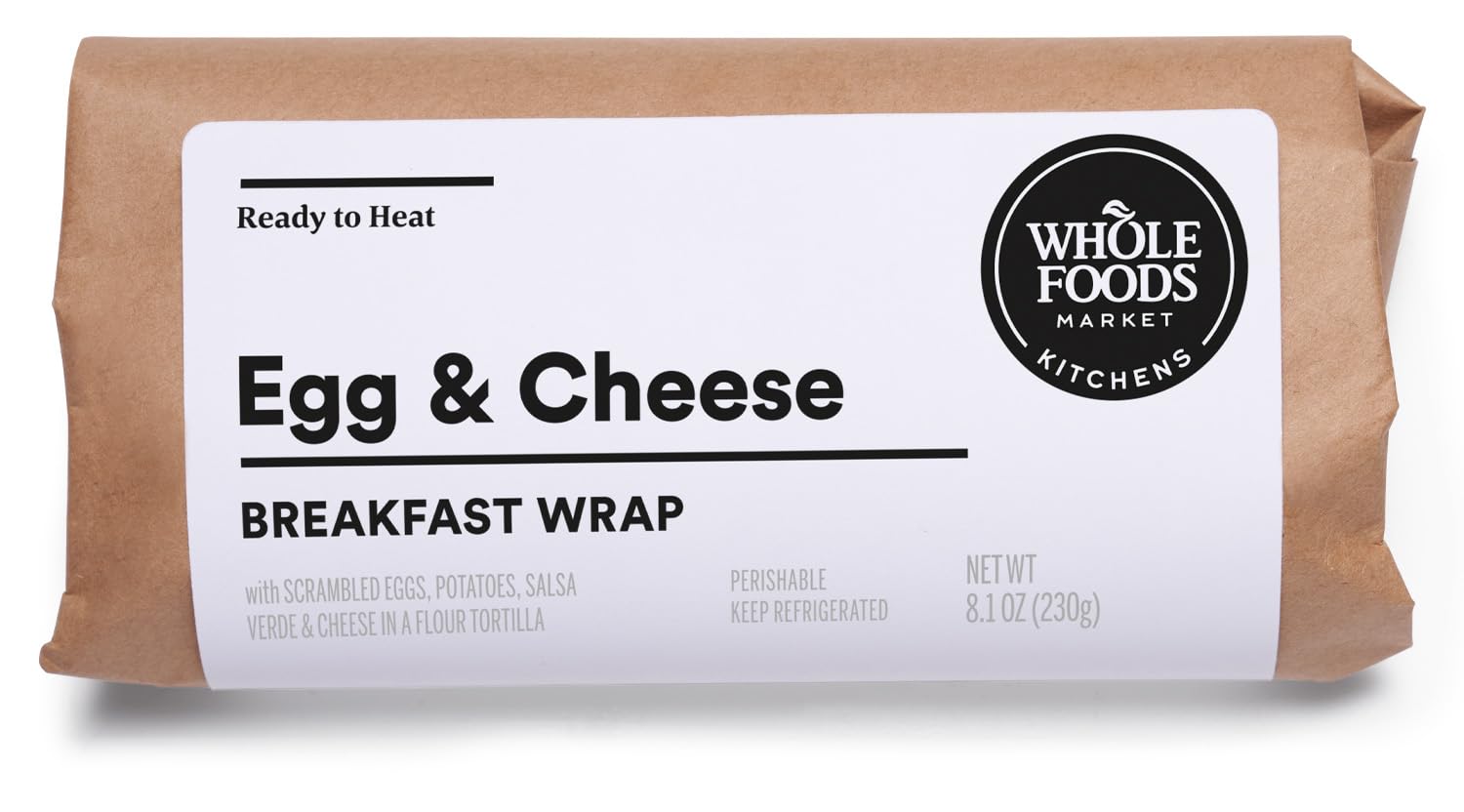 Whole Foods Market, Egg & Cheese Breakfast Wrap, 8.1 Ounce