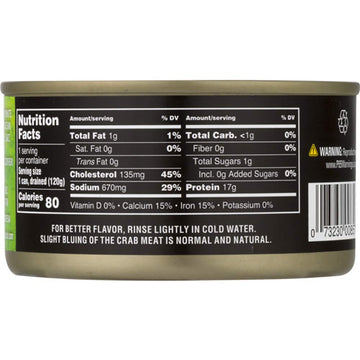 Crown Prince White-Lump Crab Meat, 6 Ounce Cans, Pack of 2