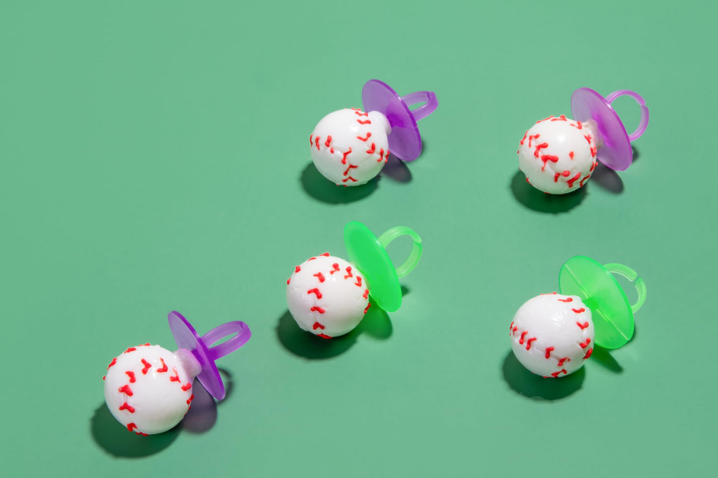 Imagine Splash Baseball Ring Pops – G -Flavored Candy   – Pack of 24 – Individually Wrapped Party Favors