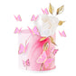 Cyodoos 30pcs Pink Gold Edge Mixed Size Lively 3D Waterproof Butterfly Cupcake Topper for Girls Women's Happy Birthday Wedding P