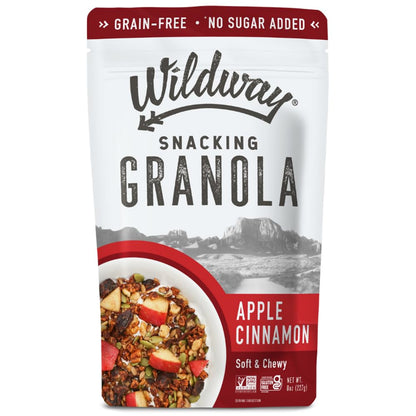 Wildway Keto Granola with Organic Ingredients | Apple Cinnamon | Grain-Free, Gluten-Free Cereal | Vegan, Low Carb & No Sugar Add