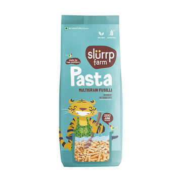 Slurrp Farm No Maida Mini Fusilli Pasta | Gluten Free & Multigrain | Healthy Pasta Made With Brown Rice And Corn | 400 G