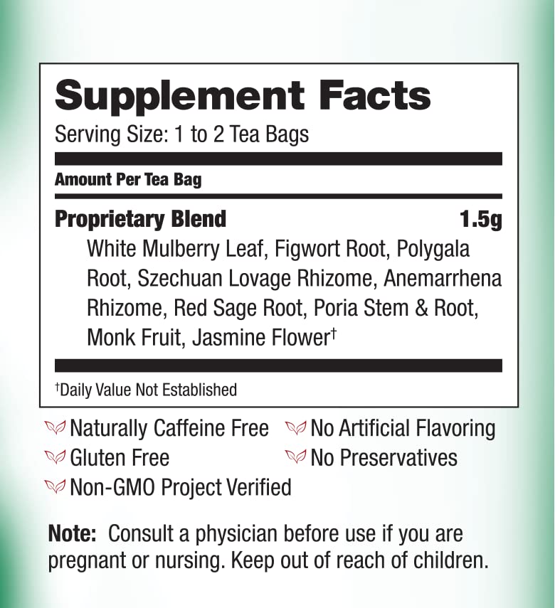 Bravo Tea Triple Stress Relief Caffeine Free Tea Bags, 20 Count