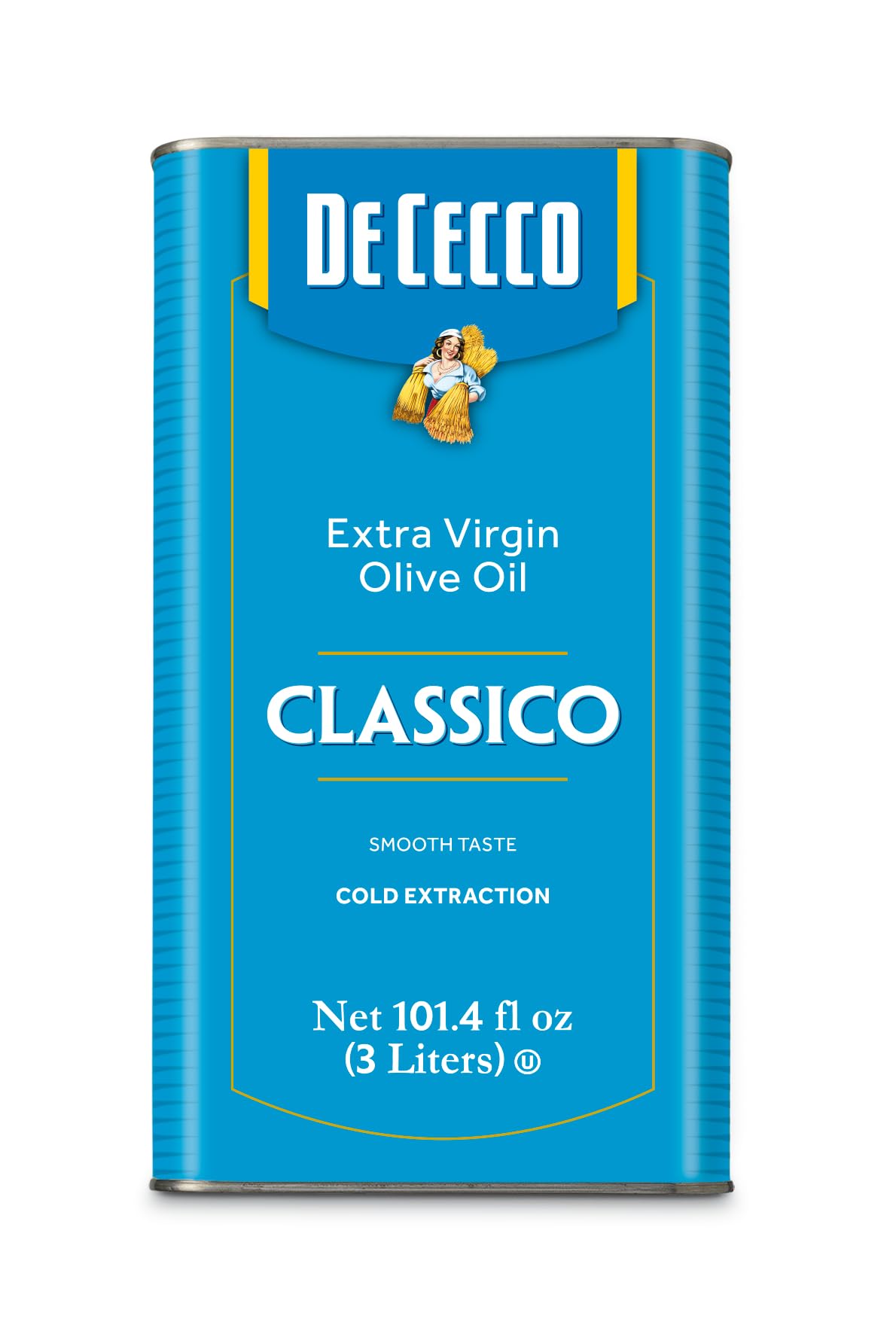 De Cecco Extra Virgin Olive Oil, Classico, Cold Extraction, Great For Cooking & Smooth Taste, 101.4 Fl Oz
