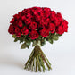 GlobalRose Real Fresh Cut Red Roses - 50 Fresh Flowers - Fresh Flowers Bouquet for Wedding