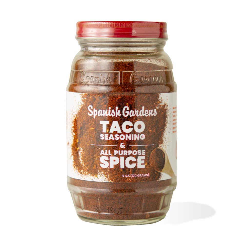 Spanish Gardens Taco Seasoning And All Purpose Spice (6 Pack) - A Taco Night Must-Have Taco Seasoning For Authentic Mexican Food