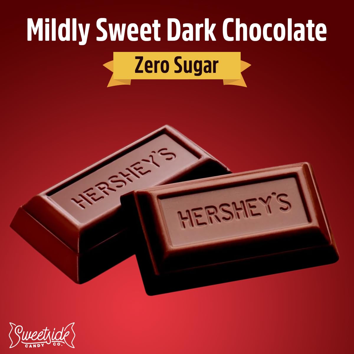 hersheyZero sugar - 2 pounds - Special Dark Chocolate Candy Bulk Pack Individually Wrapped Hershy Sugar Free Chocolate Candy Bar Snack Size for Office Cravings.