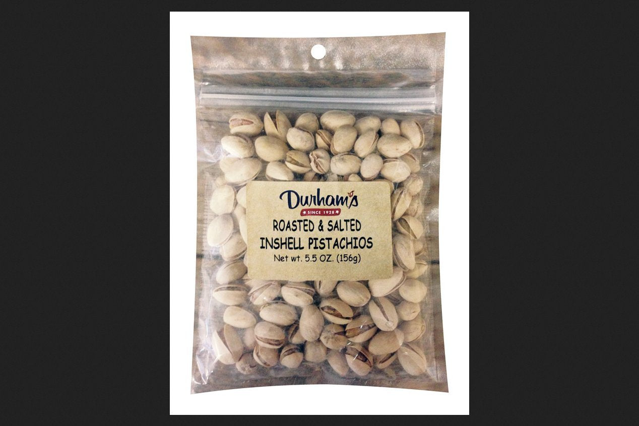 Durhams Roasted & Salted Pistachios 5.5 oz. Bagged