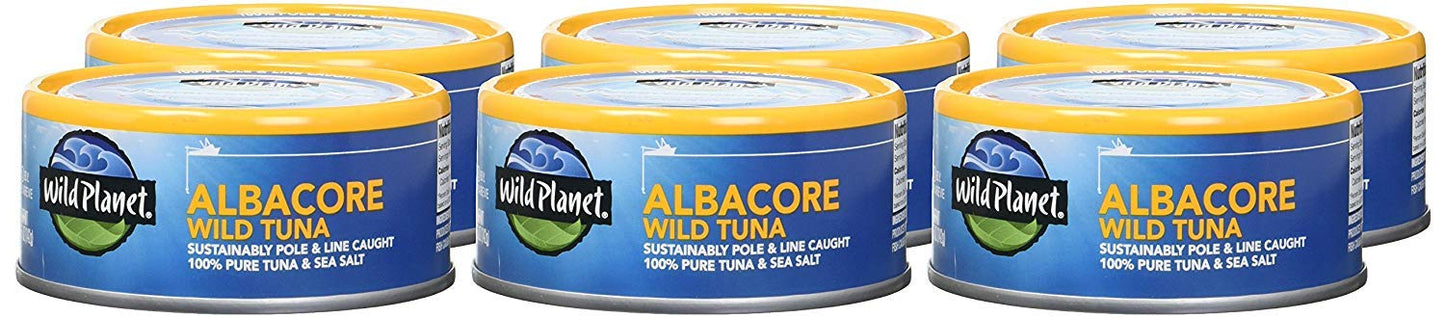 Wild Planet Albacore Wild Tuna, 3Rd Party Mercury Tested, 5 Ounce (Pack Of 6)