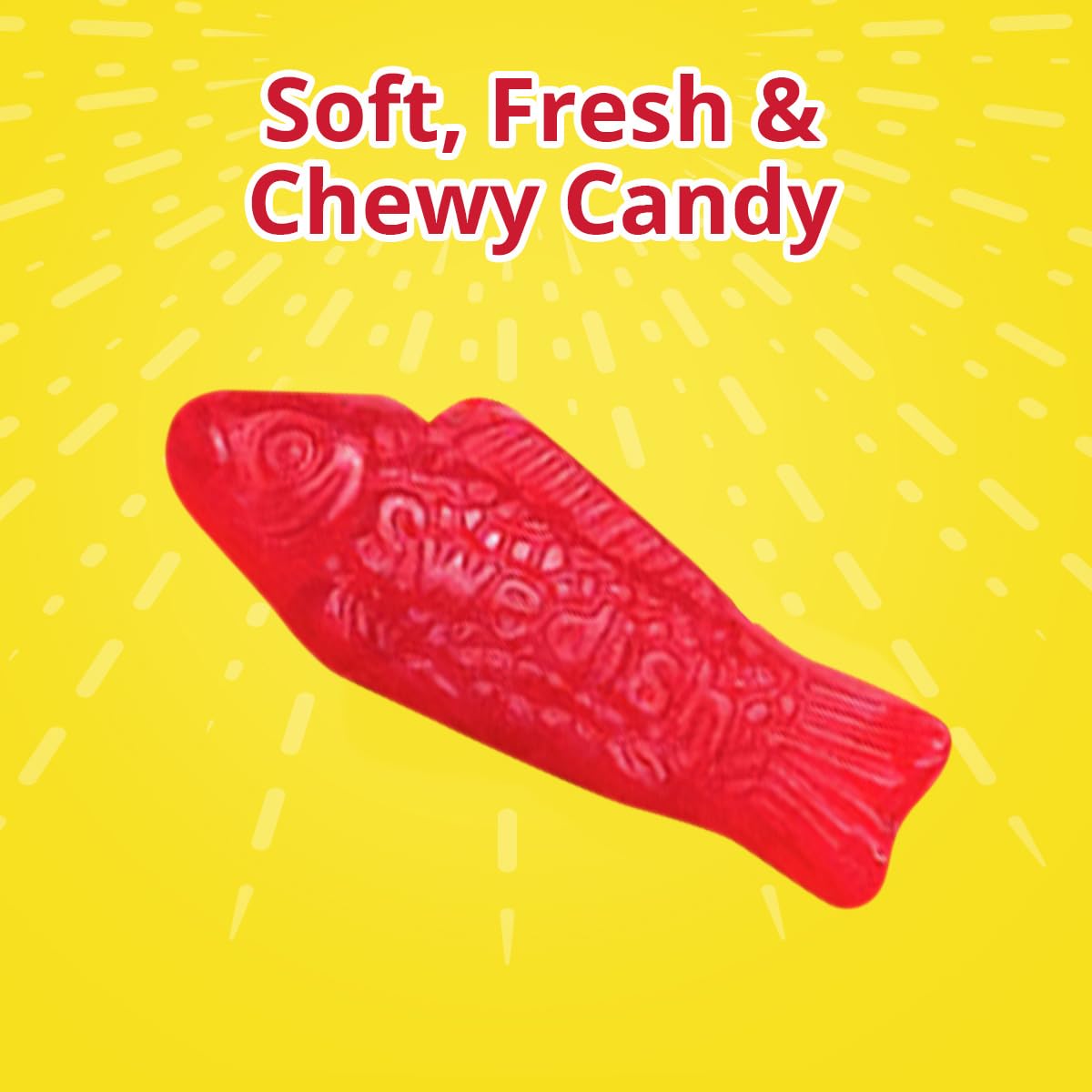 Buha Sweets Swedish Mini Red Fish Gummy Candy - Soft & Chewy, Fruity Flavor, 1.12 lb Bulk Bag