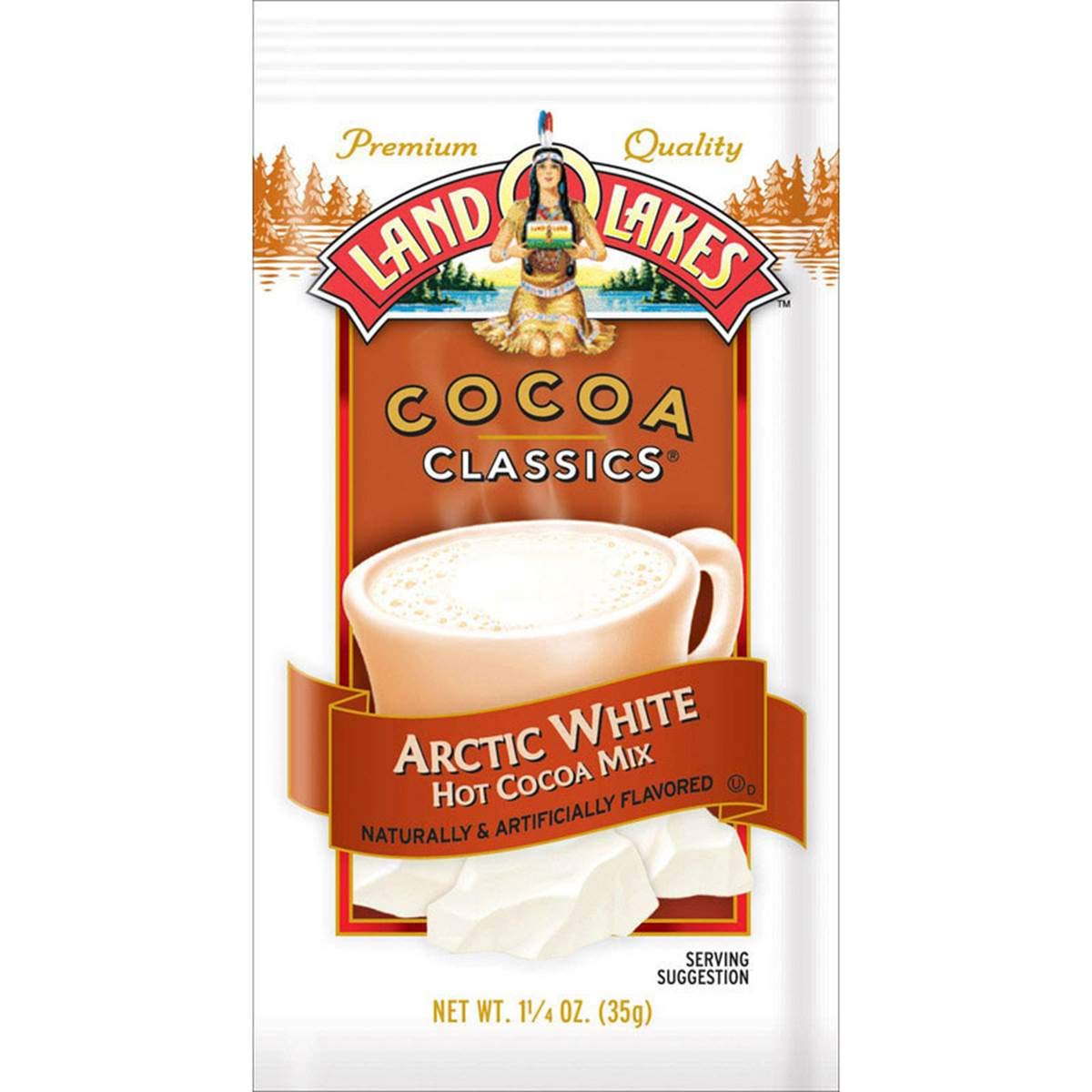 Land O' Lakes Hot Cocoa Mix, Arctic White, 1.25 Oz (35G), 30 Packets