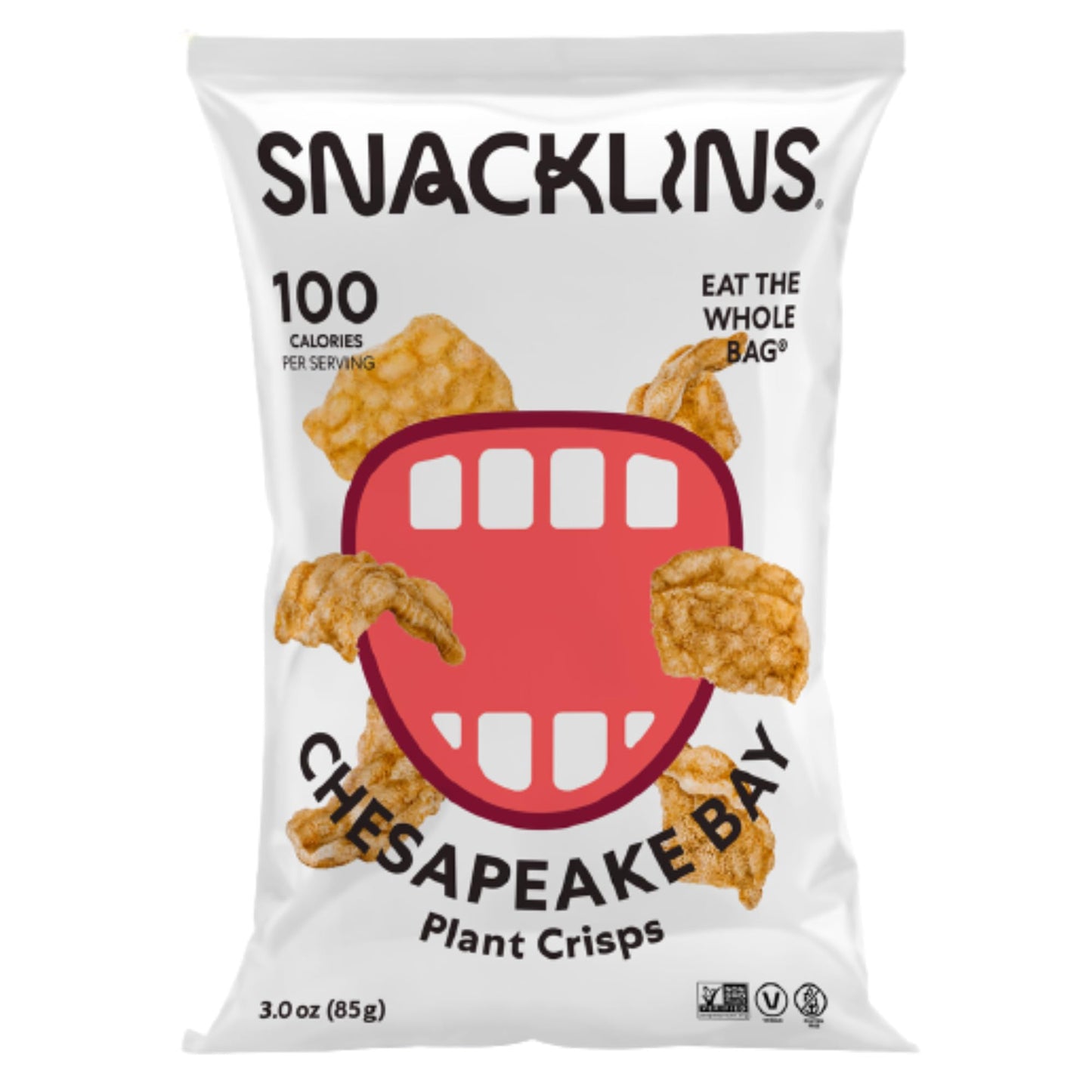 Snacklins Plant Based Crisps - Chesapeake Bay - Vegan Healthy Snacks - Gluten Free, Grain Free, Plant Based Crisps, 100% Kosher
