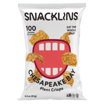 Snacklins Plant Based Crisps - Chesapeake Bay - Vegan Healthy Snacks - Gluten Free, Grain Free, Plant Based Crisps, 100% Kosher