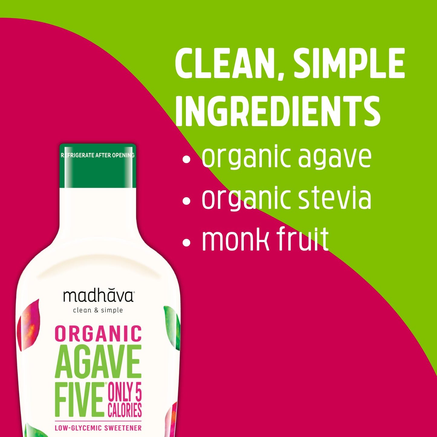 MADHAVA Organic AgaveFIVE, 16 oz. Bottle (Pack of 1)