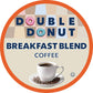 Double Donut Coffee Breakfast Blend Coffee Pods, Light Roast, 80 Count, Recyclable, Compatible with Keurig K Cups, Original Version