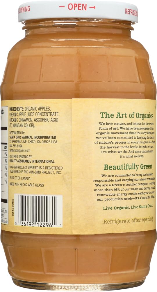 Santa Cruz Organic Applesauce Og Cinnamon 23-Ounce (Pack Of 6)