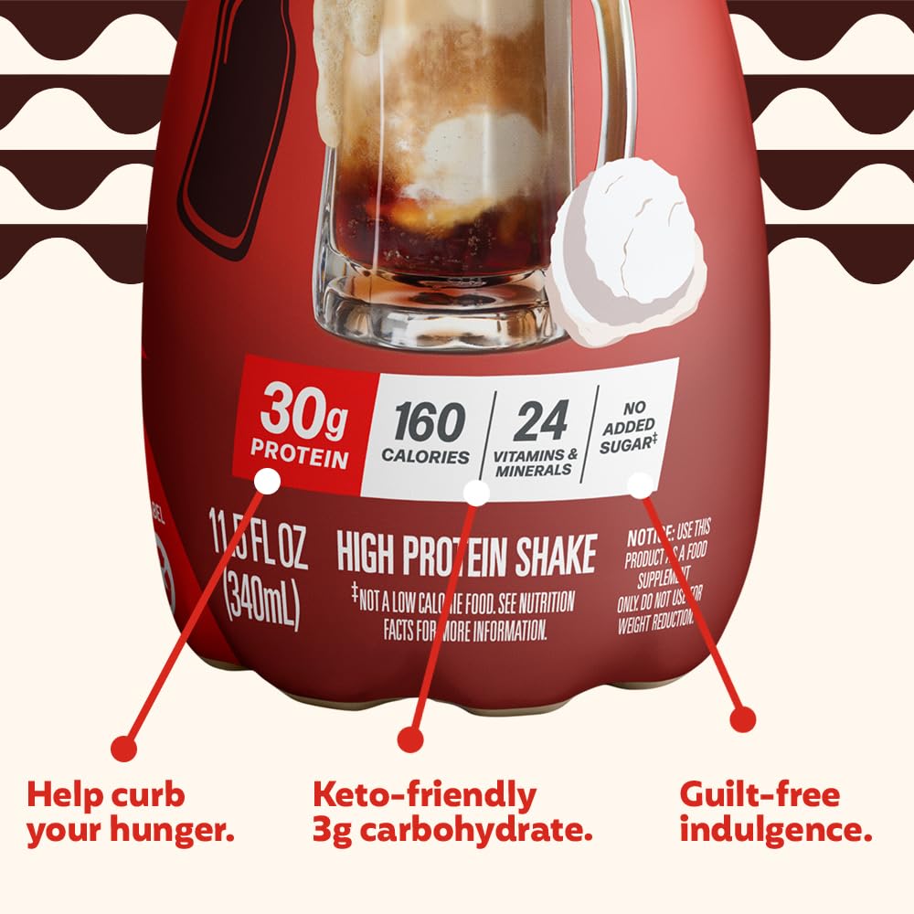 Premier Protein Shake, Root malt-inspired Float, 30g Protein, 1g Sugar, 11.5 fl oz, Pack of 12, Model 80099, Cream