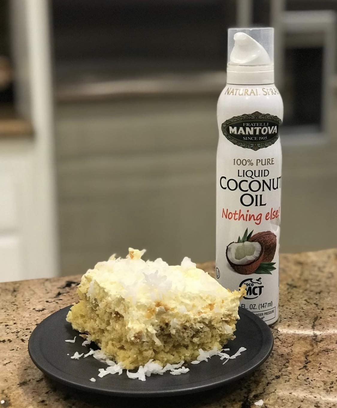 Mantova Coconut Oil, 100% Pure Cooking Oil Spray, perfect for healthy Keto snacks, baking, grilling, seasoning, or cooking, our