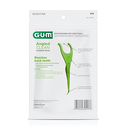 Gum Angled Flossers, Fresh Mint, 75 Count