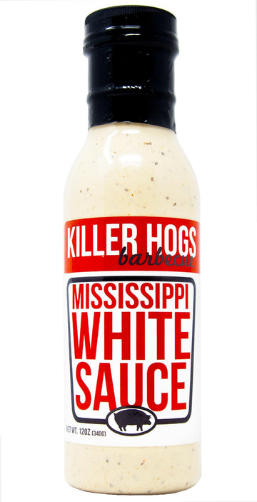 Killer Hogs Mississippi White Sauce | Championship Grill And Bbq Sauce For Beef, Steak, Burgers, Pork, And Chicken For A Creamy And Tangy Flavor | 12 Ounces