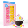 Edible Flowers Cake Decorations 48 Count Pink Yellow Blossoms Royal Icing Decorations Daisy Sugar Wedding Flowers for Baking Cup