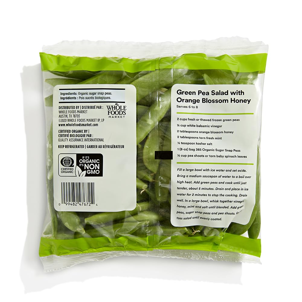 365 by Whole Foods Market, Organic 365 Stringless Snap Peas, 8 OZ