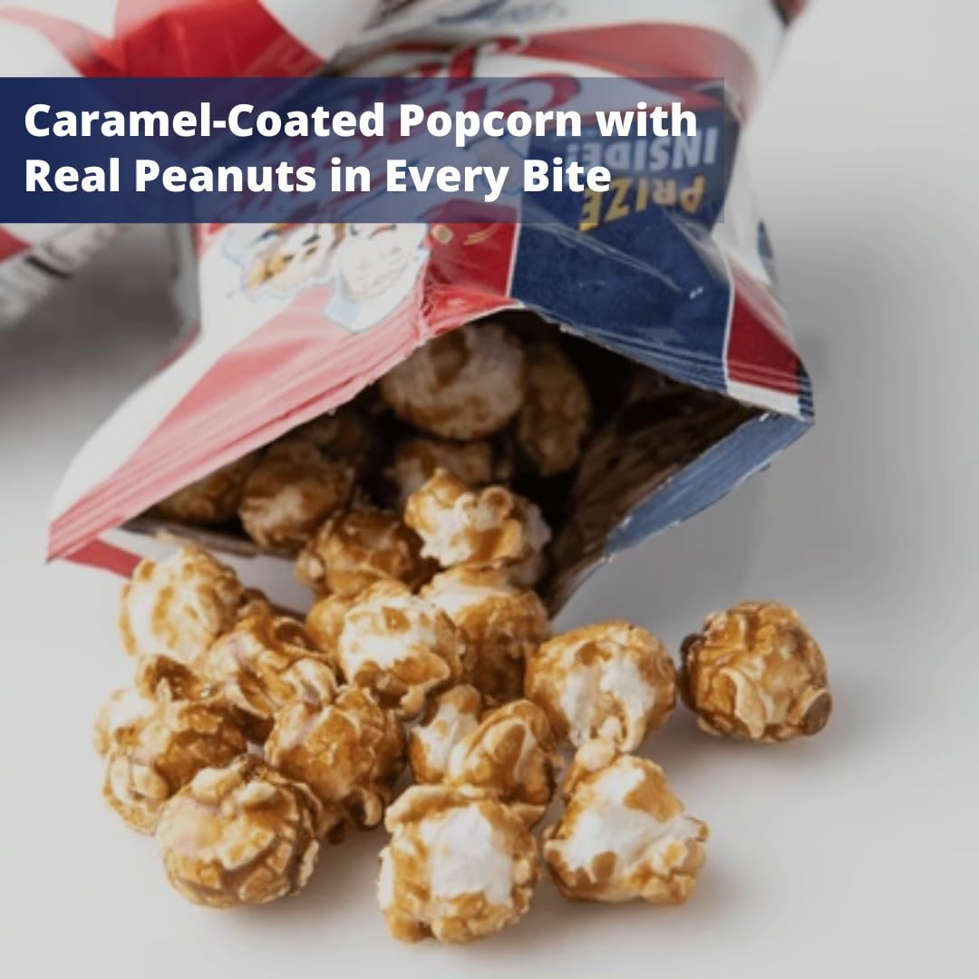 Sweet and Salty Popcorn Individual Bags, 30 Count Bulk Pack- Classic Original Caramel Coated Popcorn and Peanuts, On-the-Go Snac