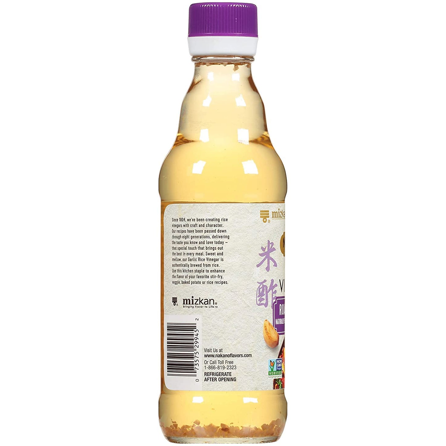 Nakano Rice Vinegar Seasoned Roasted Garlic -- 12 Fl Oz - 2 Pc