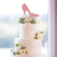 LINGTEER High Heel Cake Topper, Pink Rhinestone Crystal, 3.9 x 6.7, Model B07L2GK7P1, Perfect for Birthday & Wedding Decorations