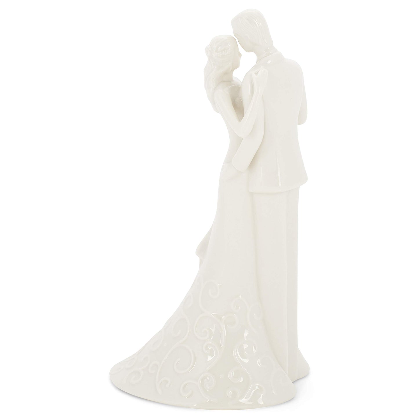 Roman Wedding Anniversary Cake Topper, 8.5-Inch Porcelain, Model 13226, White