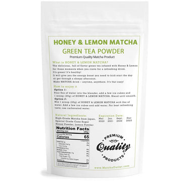 Matcha Lemonade Green Tea Powder 12Oz - Refreshing And All Natural Made With Ceremonial Japanese Matcha Powder Honey And Matural