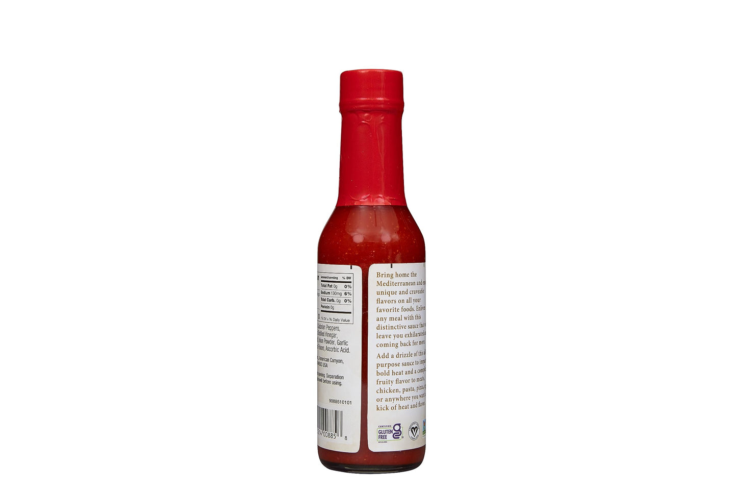 Mezzetta Mediterranean Calabrian Chili Hot Sauce, Hot Heat | Non-Gmo, Gluten Free, Vegan | 5 Fluid Ounce Jar (Pack Of 6)