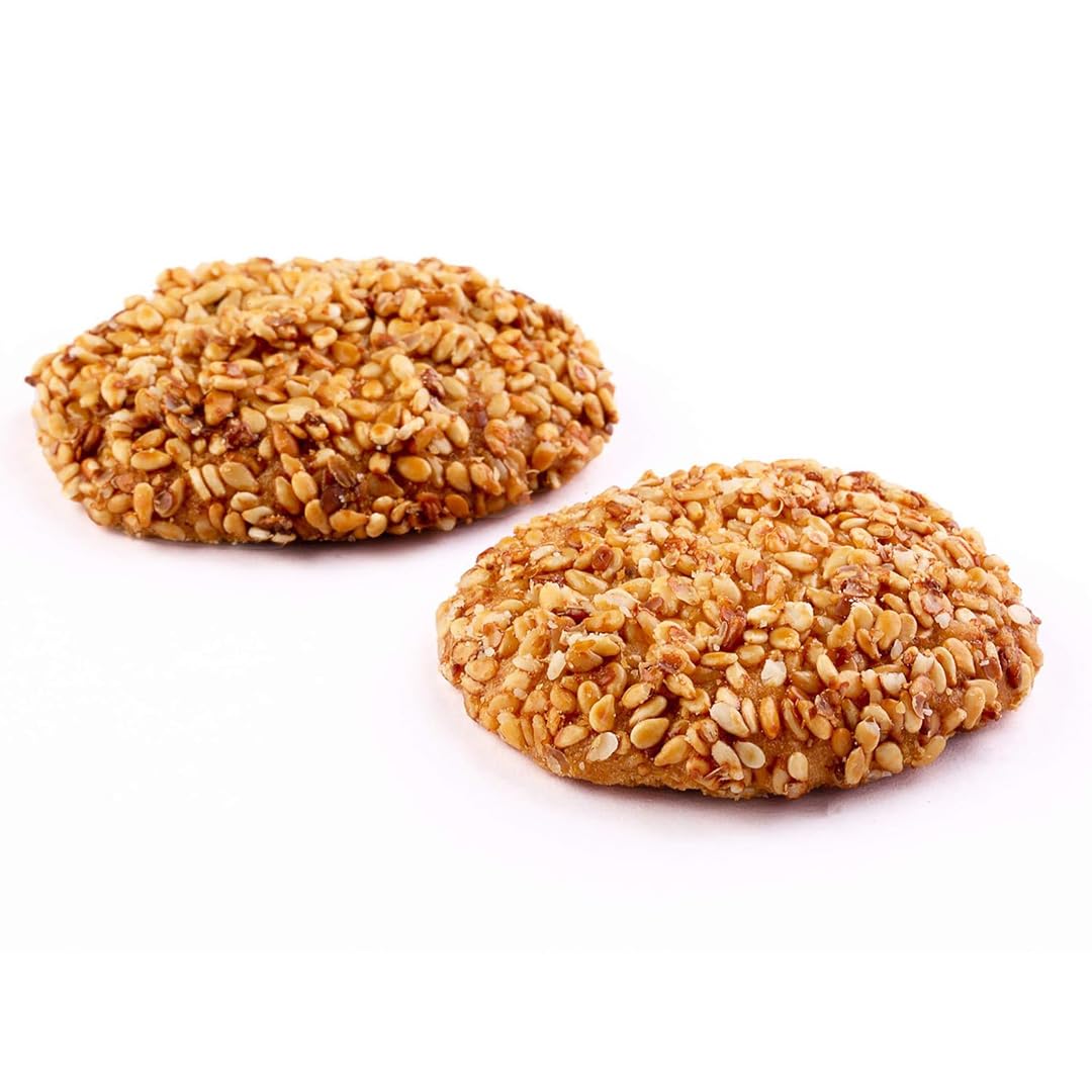 Zalatimo Sweets Since 1860, 100% All Natural Sesame & Butter Shortbread Cookies, Square Metal Gift Tin, Slightly Sweet Cookies With No Preservatives, No Additives, No Corn Starch, No Syrups! 1.4Lbs