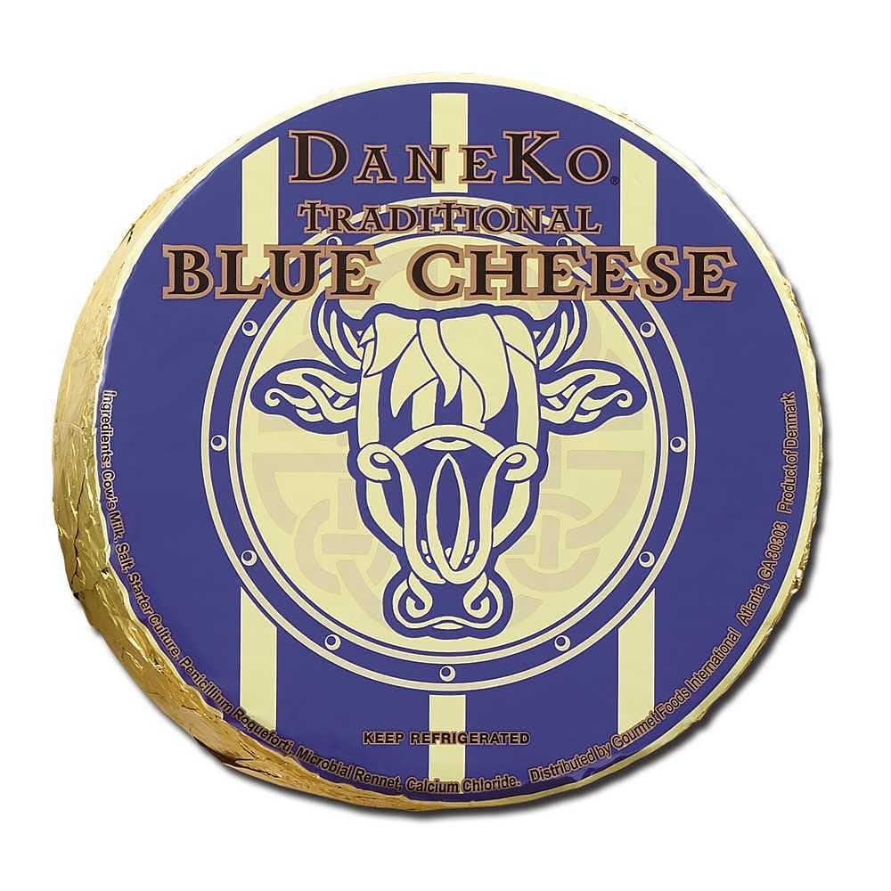 DaneKo Danish Blue Cheese Wheel - Approx. 5.5 lbs. Gourmet Cheese for Cheese Boards and Cooking