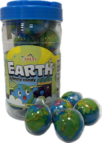 Apexy Sour Planet Gummies - with Fruity Liquid Center Eyeball Candy for Halloween, Birthday, Trick Or Treat, Party Candy - Jelly