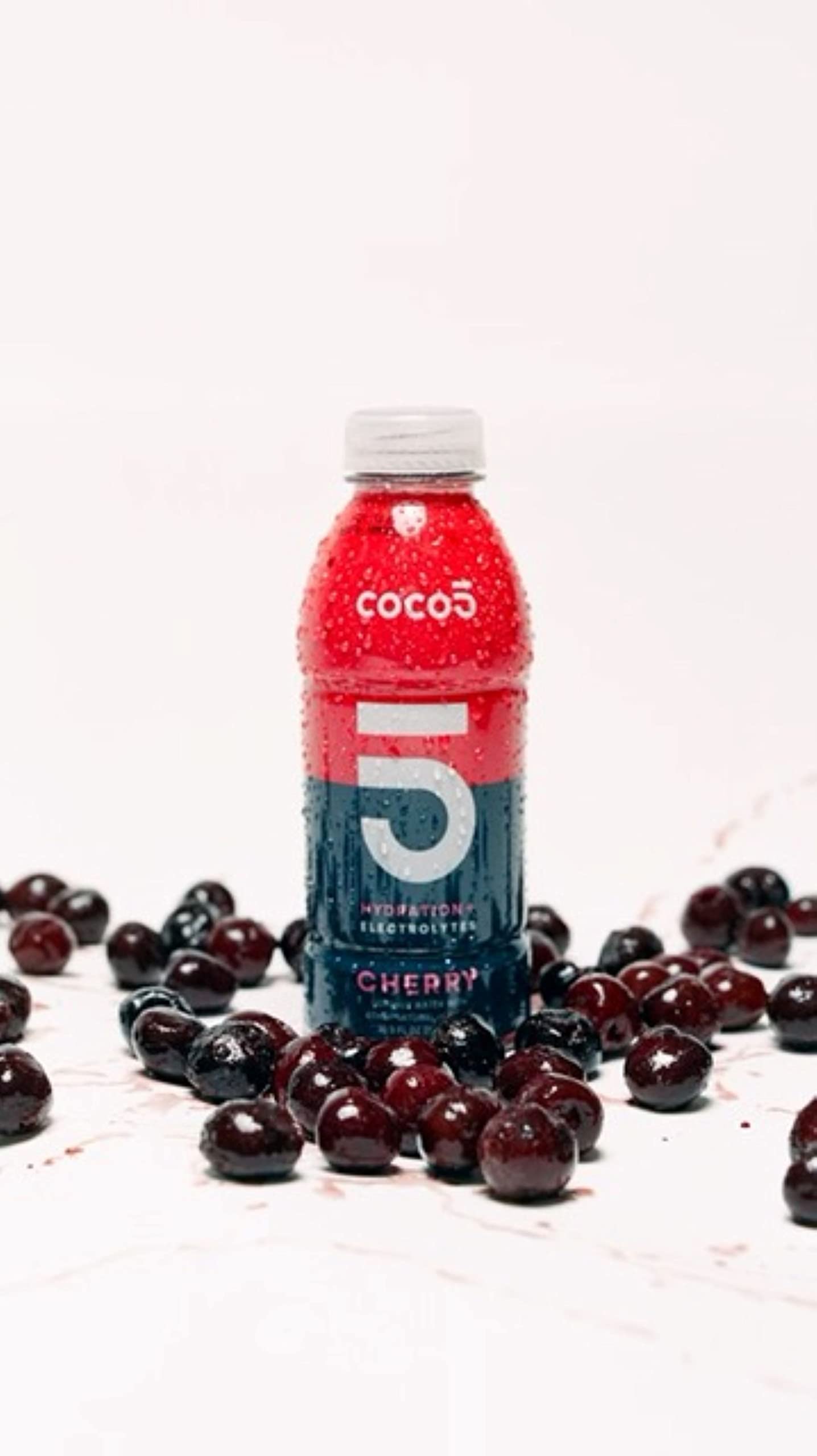 Coco5 Clean Sports Hydration Cherry Flavor | 100% Natural | 50% Less Sugar | Nothing Artificial | Non-Gmo | Gluten Free | Develo