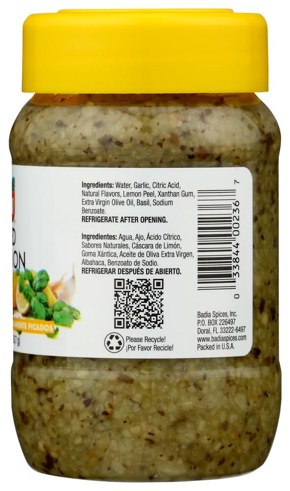 Badia Khlv00397487 8 Oz Garlic Minced Lemon Basil Spice