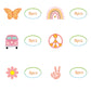 48Pcs Hippie Party Cupcake Toppers For Two Groovy Birthday Party Decorations Boho Rainbow Party Supplies