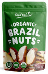 Food to Live Organic Brazil Nuts, Non-GMO, Raw, Unsalted, 8 Ounce, Kosher, Vegan, Keto Friendly
