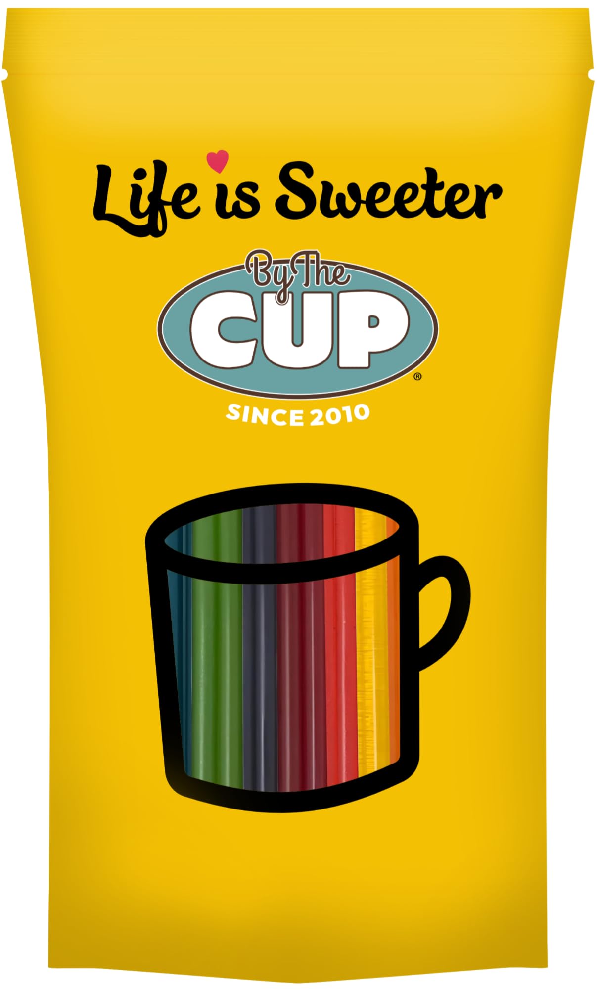 By The Cup Sour Honey Sticks, 7 Flavor Variety (Pack Of 70)