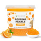 Tea Zone B2052 7 Lbs Orange Popping Pearls For Boba Tea Beverages, Sweets, Ice Cream Topping