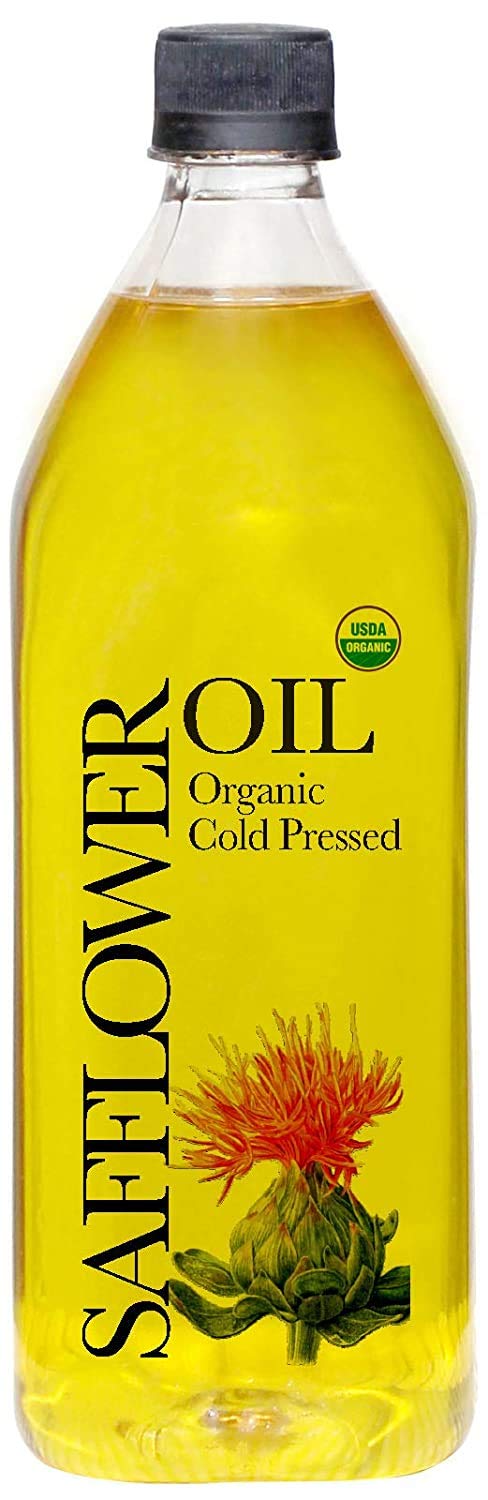 Daana Safflower Oil: Certified USDA Organic, Extra Virgin, Cold Pressed, High Oleic (34 Fl oz)
