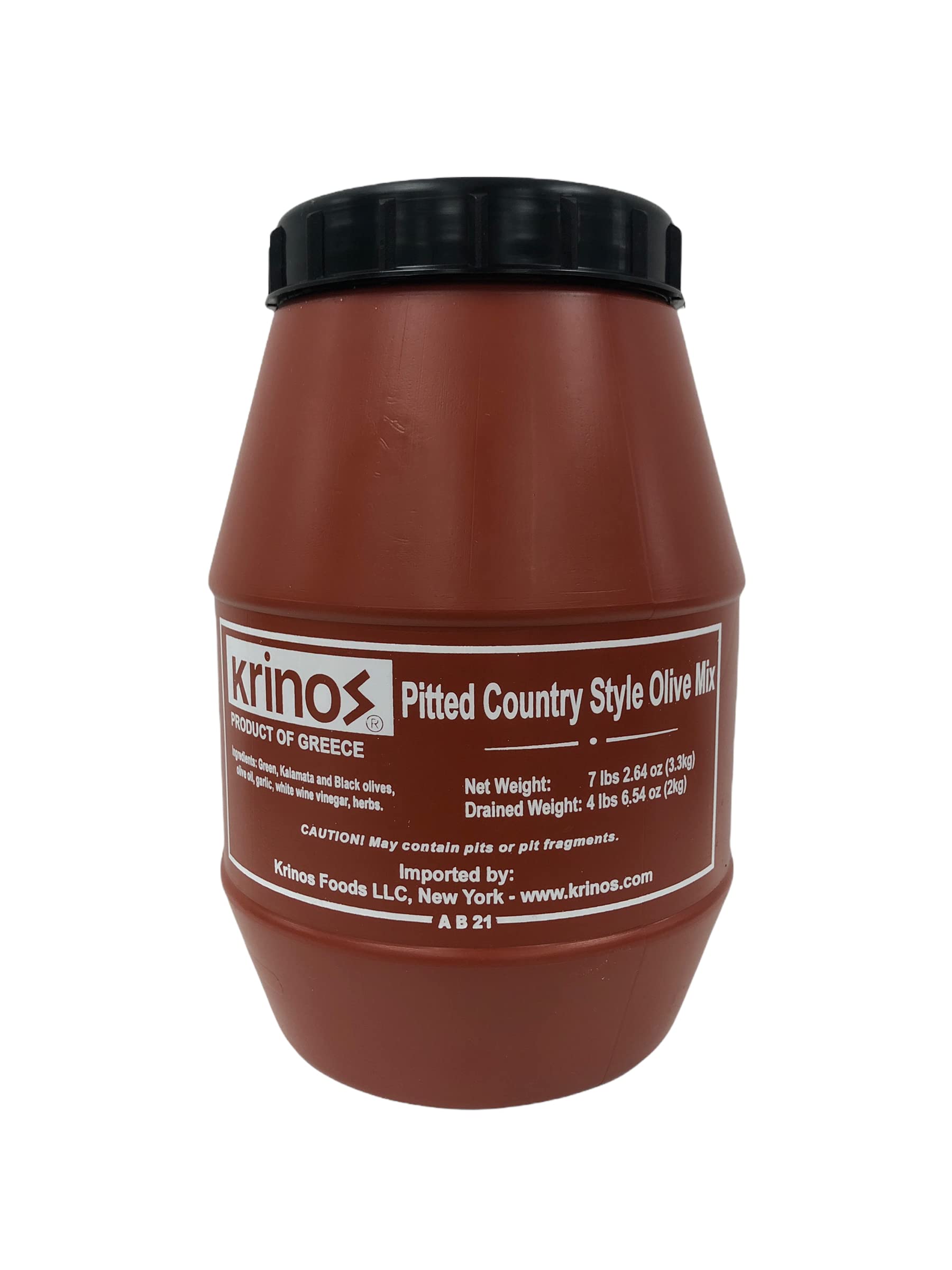 Krinos Pitted Country Olive Mix 4.4 Lb