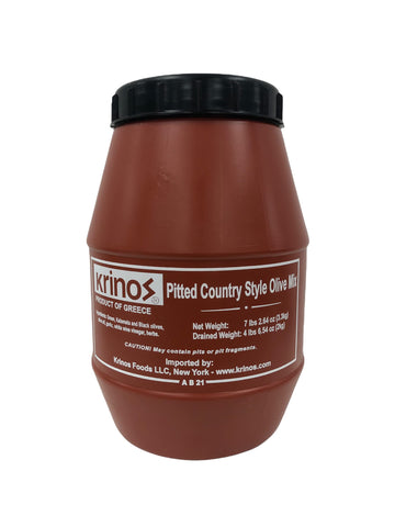 Krinos Pitted Country Olive Mix 4.4 Lb