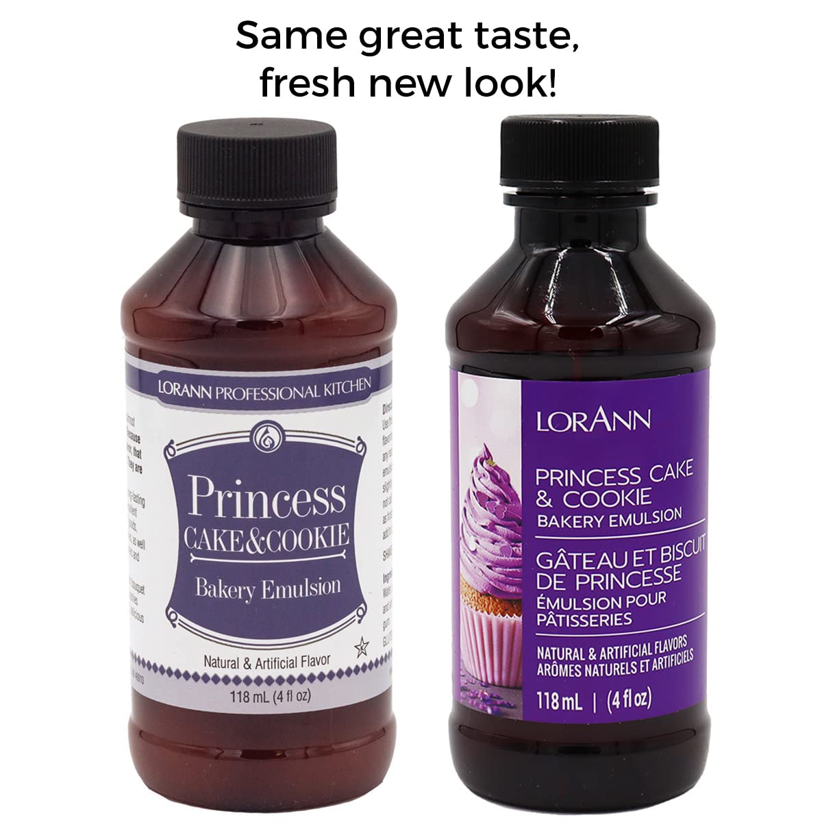 LorAnn Oils Bakery Emulsion, Princess Cake Flavor, 4 Fl Oz (Pack of 4), Gluten-Free, Keto-Friendly, Model 0756