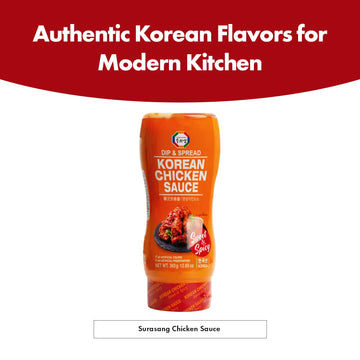 Surasang Korean Fried Chicken Sauce, Spicy and Juicy Gochuang with Sweet Garlic Flavor, 12.69 Oz