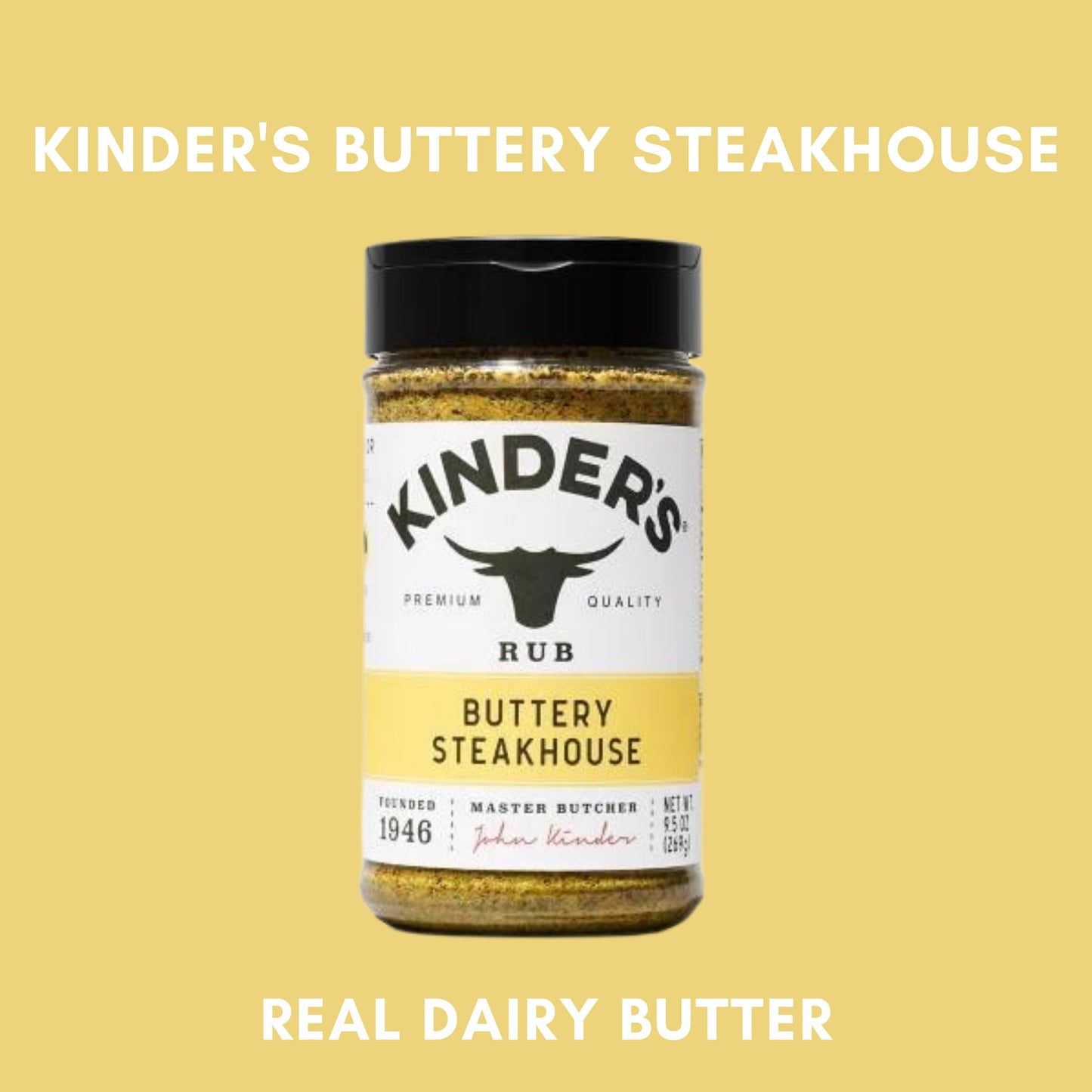 Kinder'S Seasoning Duo Bundle: The Blend & Buttery Steakhouse - Two Xl 9.5 And 10.5-Ounce Bottles + 10 Recipe Ideas + Fridge Dec