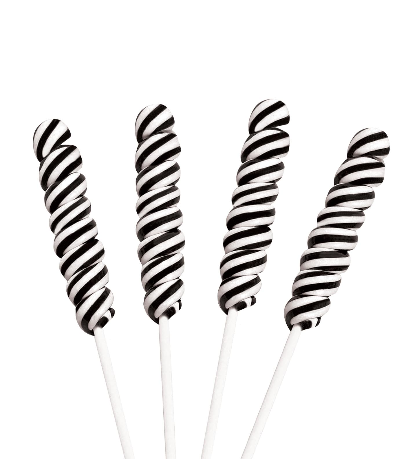 Black Twisty Lollipops - 24 Unicorn Suckers Individually Wrapped Bulk - Great For Candy Buffet - Wedding - Graduation - Hallowee