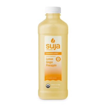 Suja Organic Ginger Love Cold Pressed Juice Drink, Refreshing Ginger Lemonade, excellent source of antioxidant vitamin C, 32 fl 