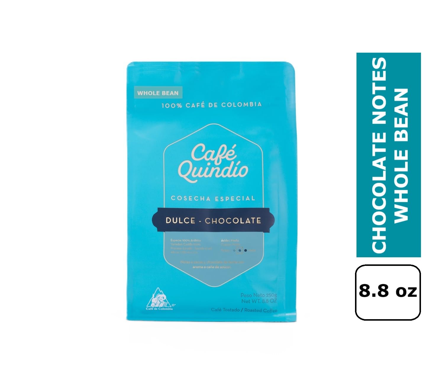 Cafe Quindio Specialty Harvest - 100% Colombian Excelso Arabica Coffee (8.8 Ounce (Pack Of 1), Sweet Chocolate Notes)